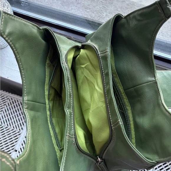 St. John’s Bay Y2K Sage Green Studded Shoulder Bag - Picture 6 of 8